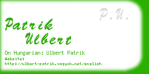 patrik ulbert business card